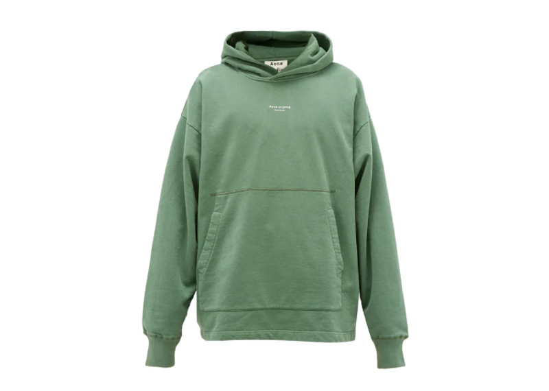acne studios Franklin printed logo Hooded Sweatshirt