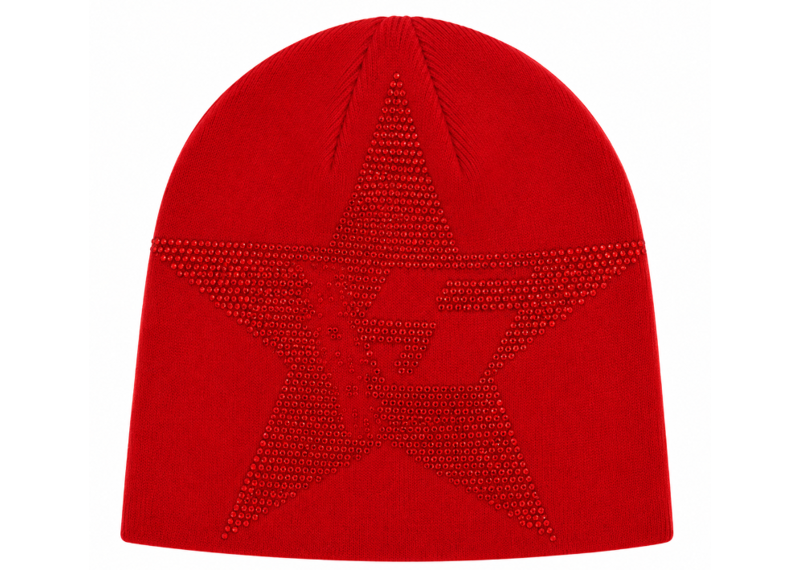 Sp5der Star Rhinestone Skully Red