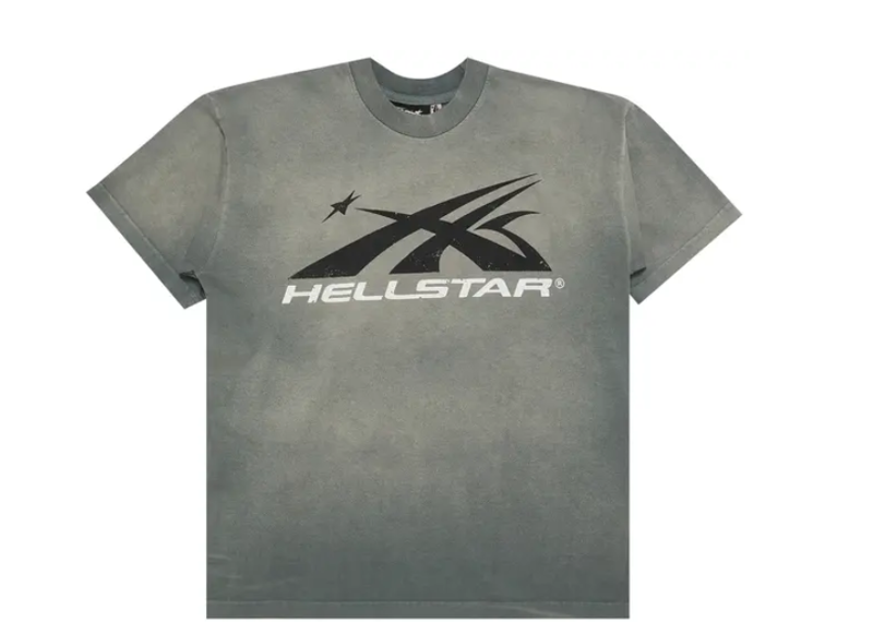 Hellstar Gel Sport Logo T-Shirt Grey