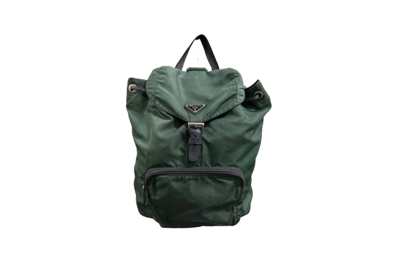 Prada Nylon Dark Green BookBack/Backpack