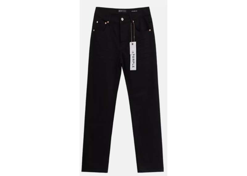 Black Purple Brand Designer Men Jeans Simple Solid Slim Fit Jeans