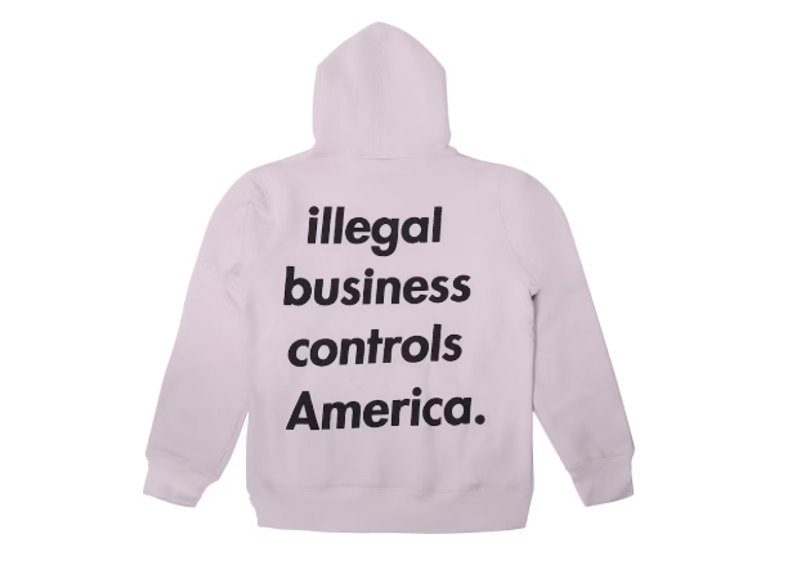 Supreme Illegal Business Hooded Sweatshirt Light Purple
