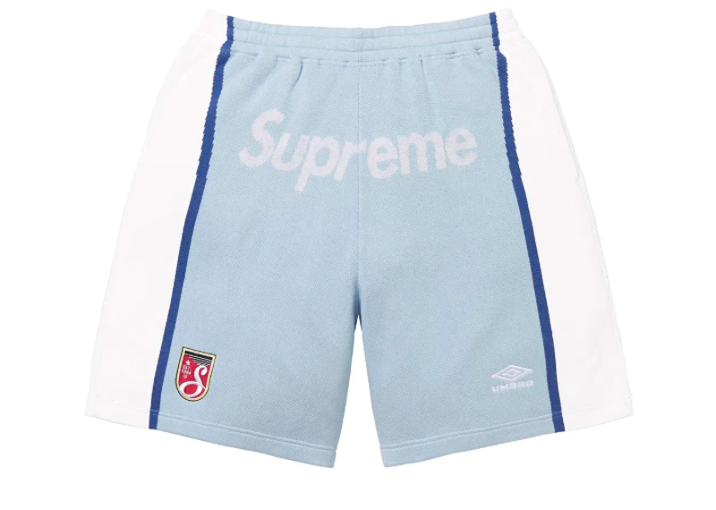 SUPREME UMBRO SWEAT SHORTS LIGHT BLUE
