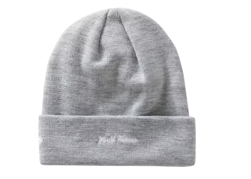 Supreme New Era Cross Box Logo Beanie Heather Grey