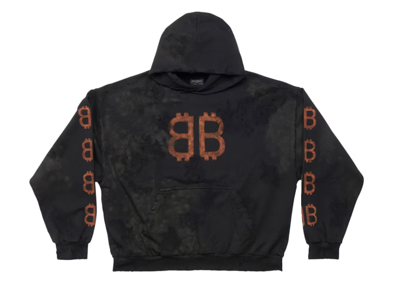 Balenciaga Crypto Medium Fit Hoodie Black