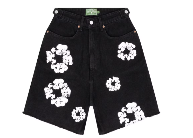 Denim Tears Cotton Wreath Jean Short Black