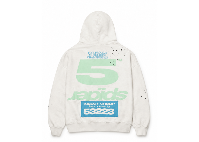 Sp5der Cross Country Hoodie Eggshell (Minor Flaw)