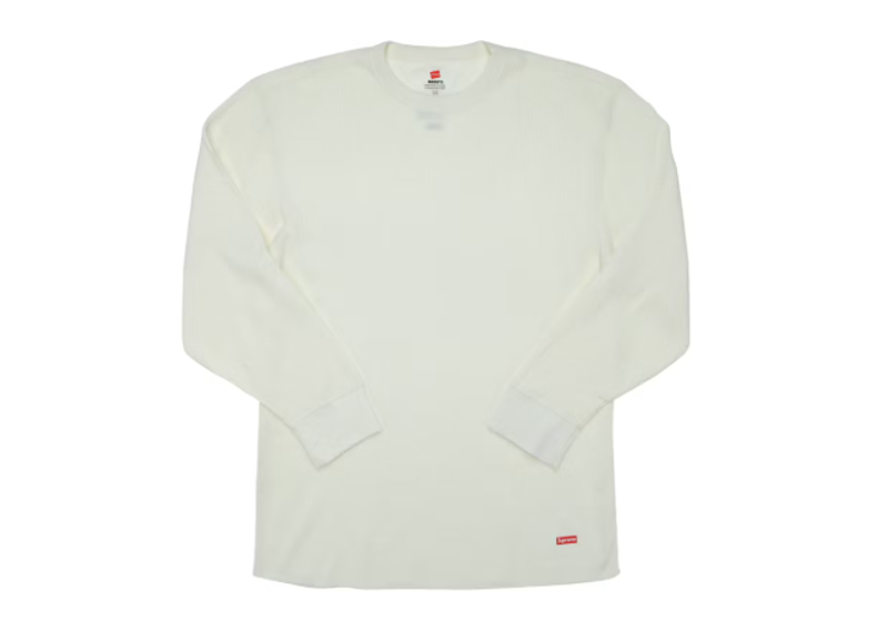 Supreme Hanes Thermal Crew (1 Pack) Natural