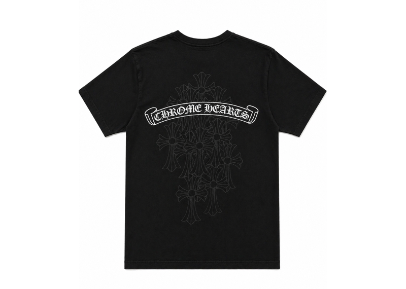 Chrome Hearts Scroll Logo T-Shirt Black