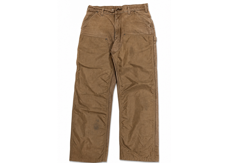 CARHARTT BROWN NYLON DENIM DOUBLE KNEE