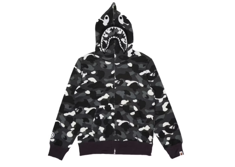 BAPE City Camo Shark WGM Full-Zip Hoodie (SS23) Black