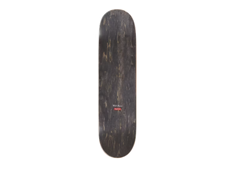 Supreme Distorted Logo Skateboard Deck Yellow