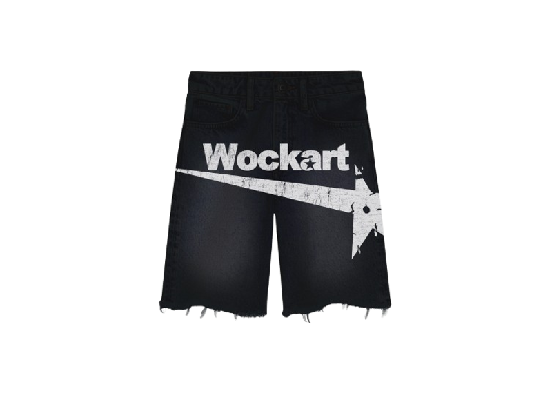 Wockart Big Star Black Jorts
