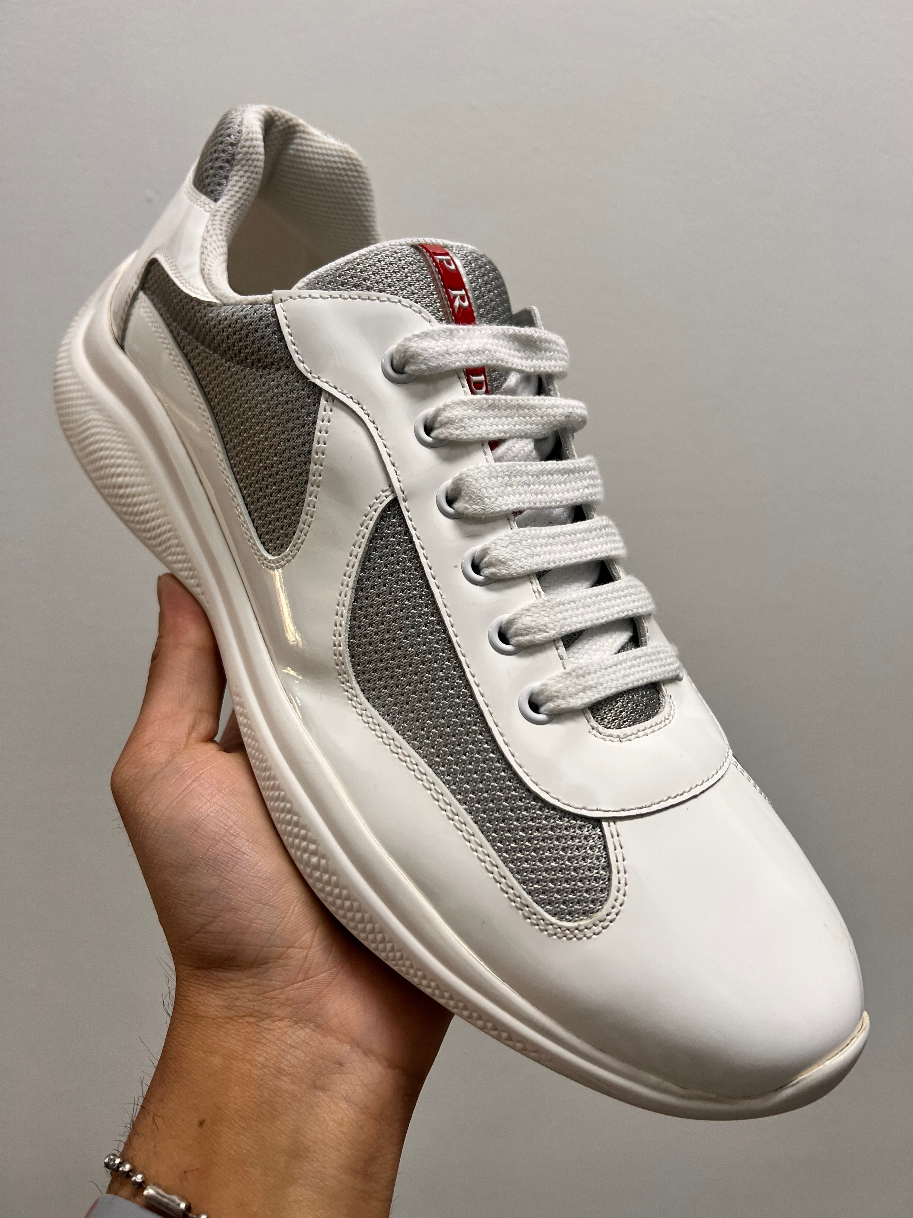 Prada Americas Cup sneakers Patent leather White
