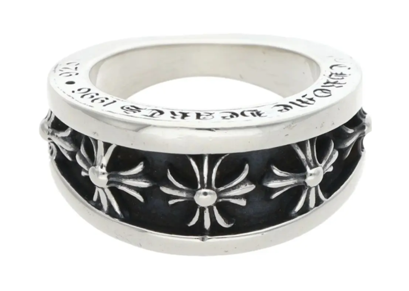 Chrome Hearts  US 9.5 chrome hearts Cross Narrow Band Ring 16