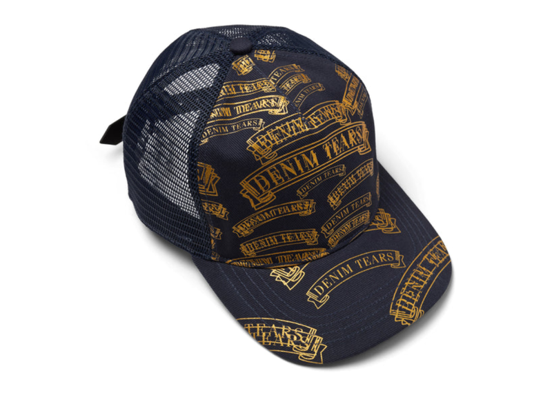 DT Stamp Pattern Trucker Hat Navy