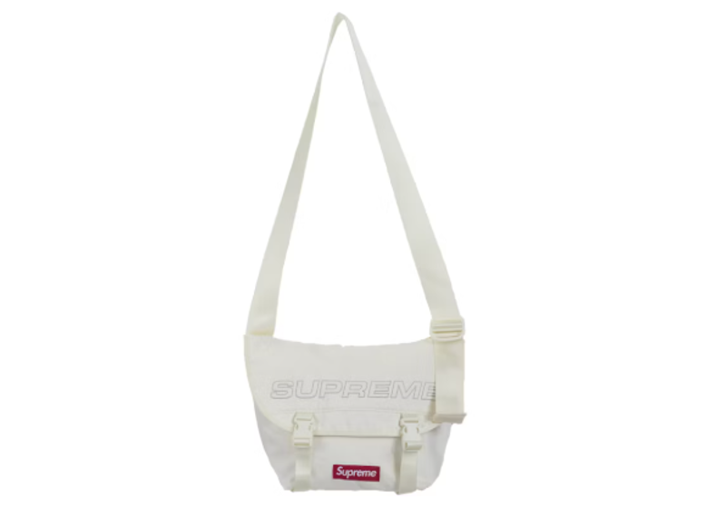 Supreme Denim Messenger Bag White