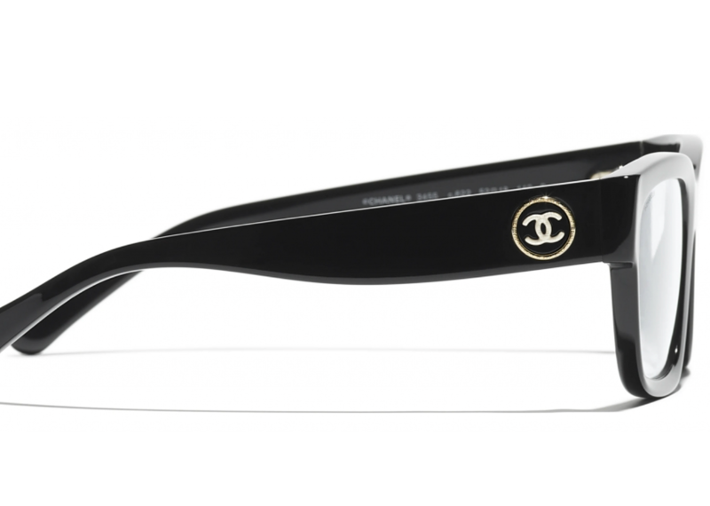 Chanel - Rectangular Blue Light Glasses - Black - Chanel Eyewear