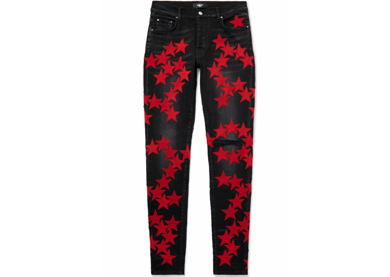 AMIRI - Chemist Skinny-Fit Suede-Appliqued Distressed Jeans - Black