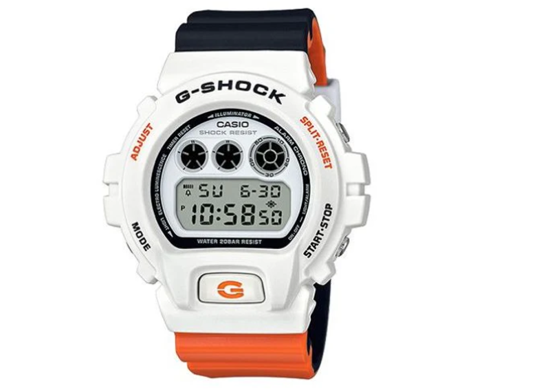 CASIOG-Shock Digital White Orange