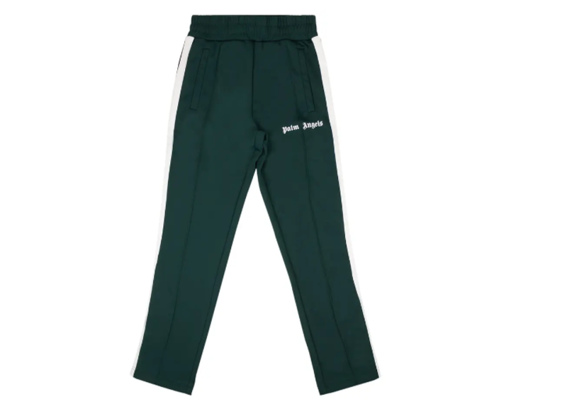 Palm Angels Mens Classic Track Pant Green White
