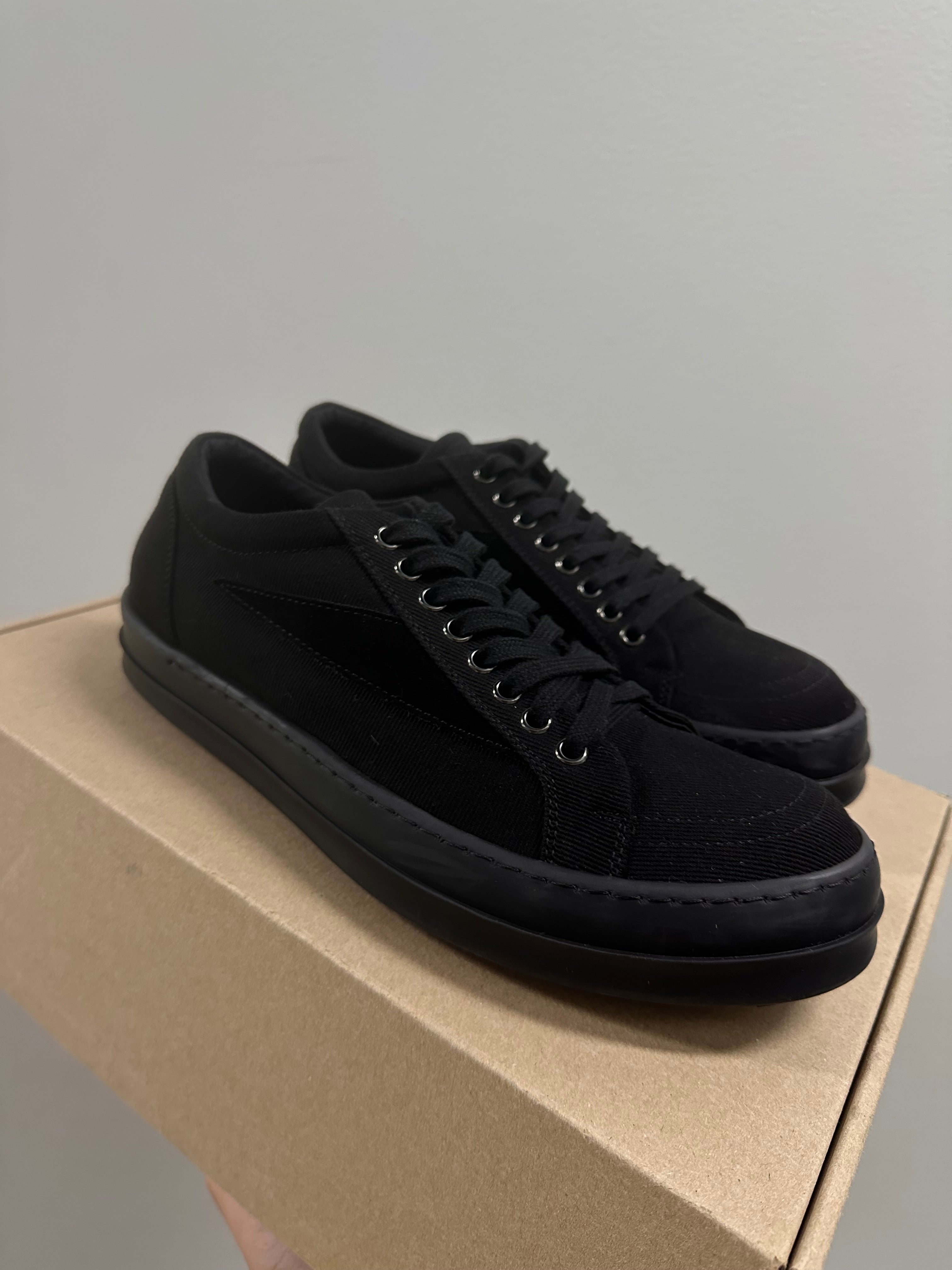 Rick Owens DRKSHDW Black Hollywood Vintage Sneakers