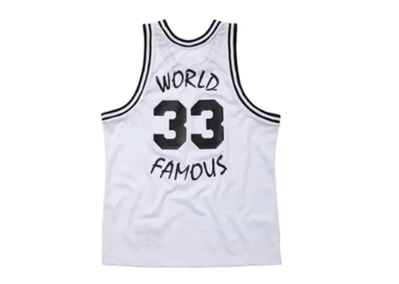 SUPREME WHITE BASKETBALL WORLD FAMOUS JERSEY 33