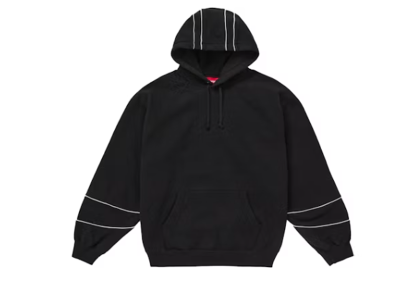 Supreme Paneled Hooded Sweatshirt (SS25) Black