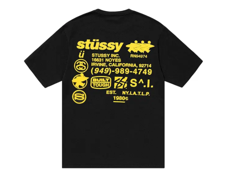 Stussy Pigment Dyed DNA Tee Black