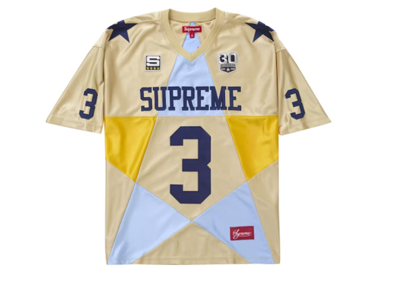 Supreme Star Football Jersey Gold