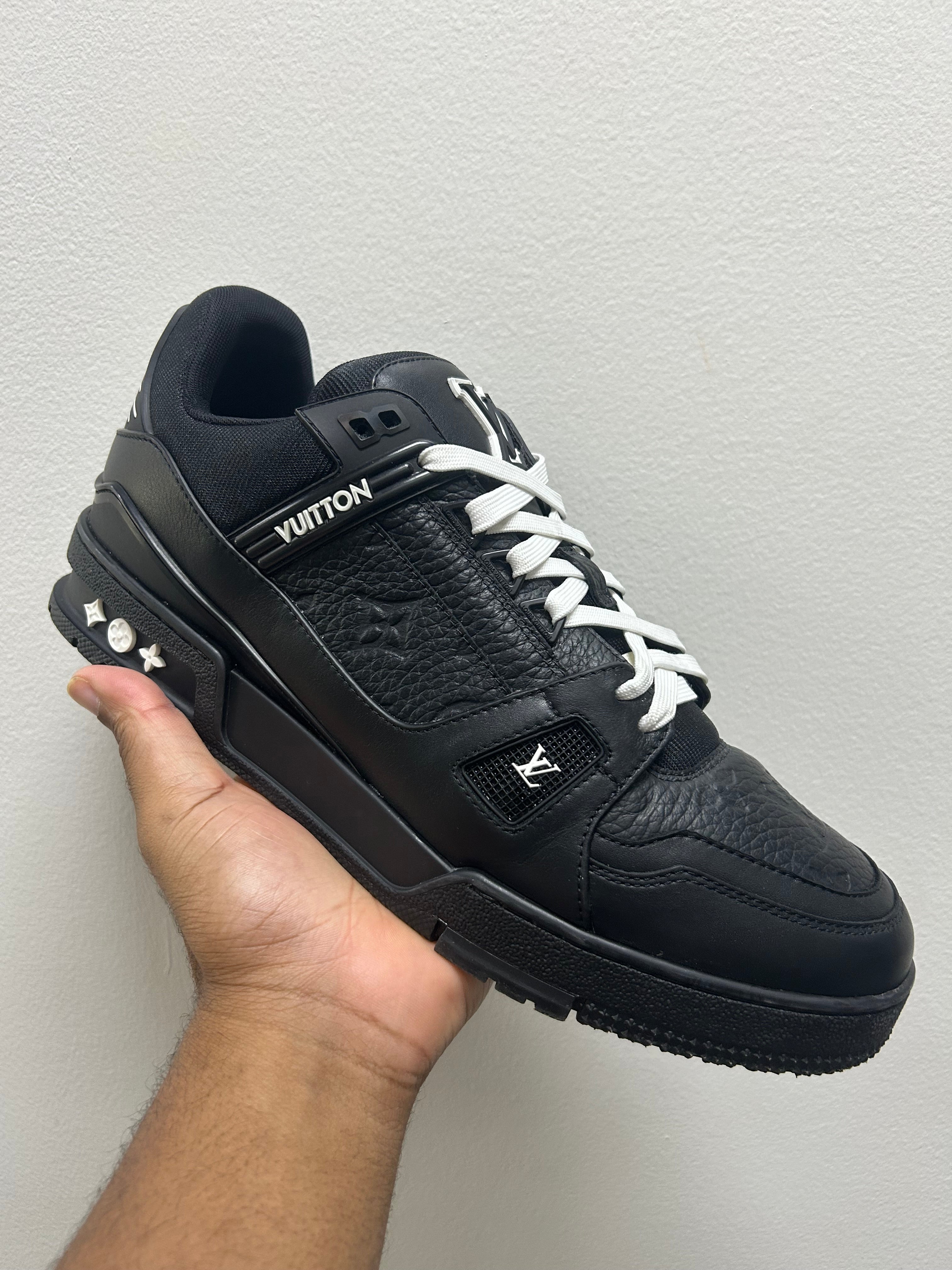 Louis Vuitton Trainer Black Embossed Monogram