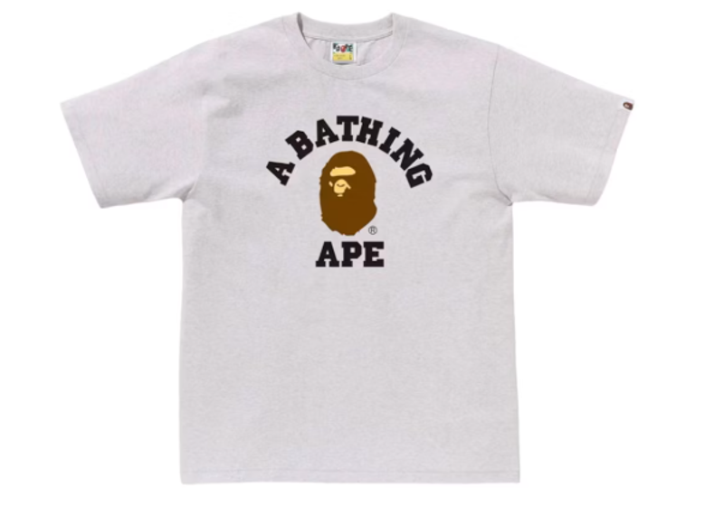 BAPE College Tee (SS25) Grey