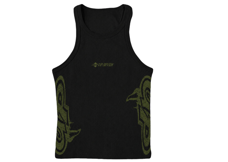 UP 7 SKATE BLACK TANK TOP