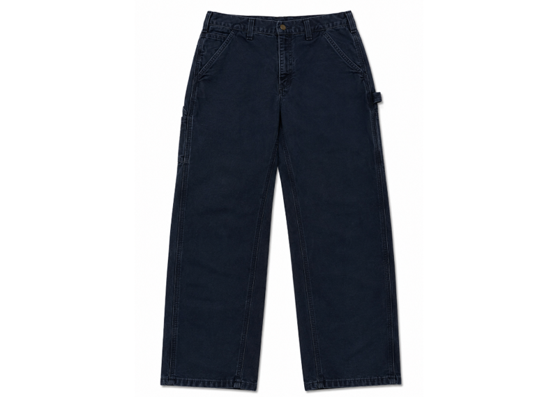CARHARTT BLACK STRAIGHT LEG HEAVY DENIM