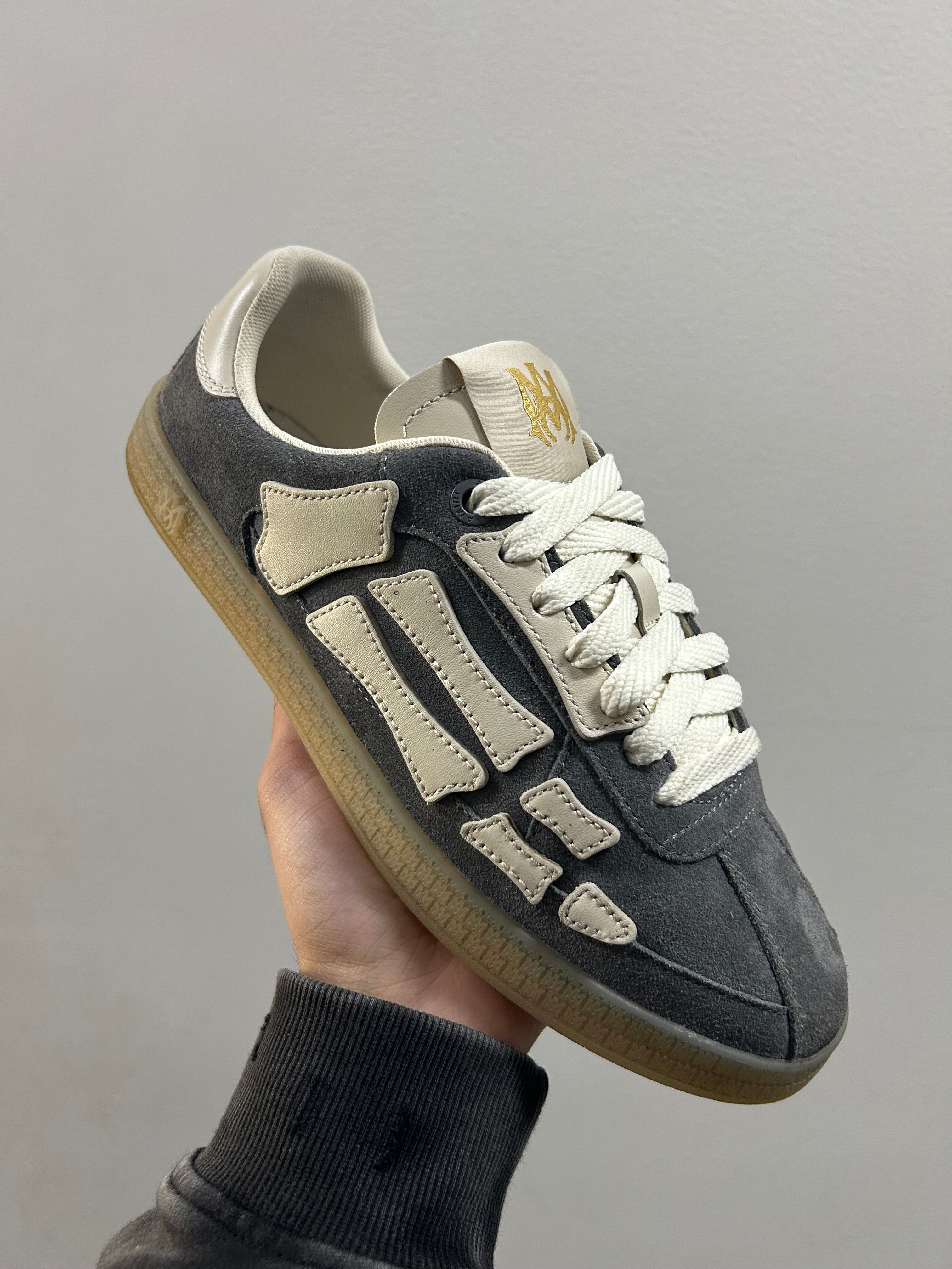 AMIRI Pacific Bones Sneaker Dark Grey White