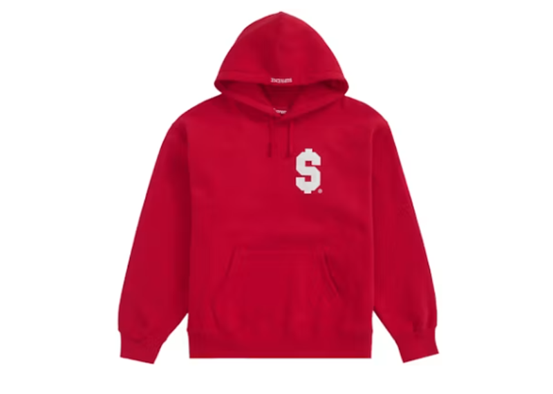 Supreme $ Hooded Sweatshirt Red