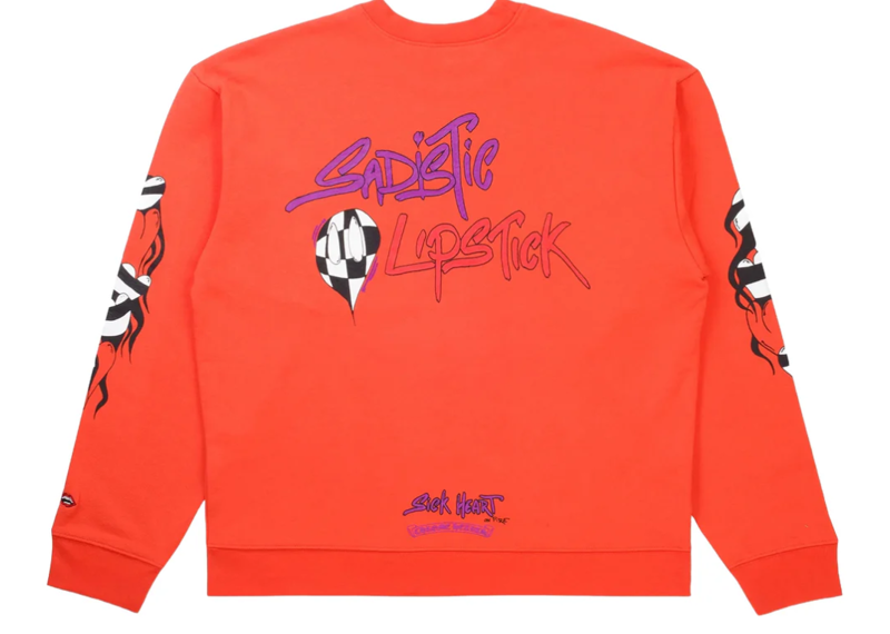 Chrome Hearts Matty Boy Sadistic Lipstick Crewneck Red