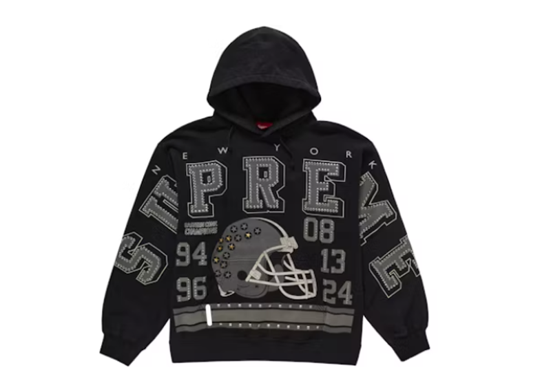 Supreme Champions Studded Hooded Sweatshirt Black