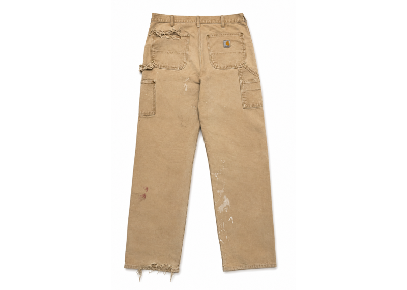 Carhartt Distressed Khaki Carpenter Work Pants