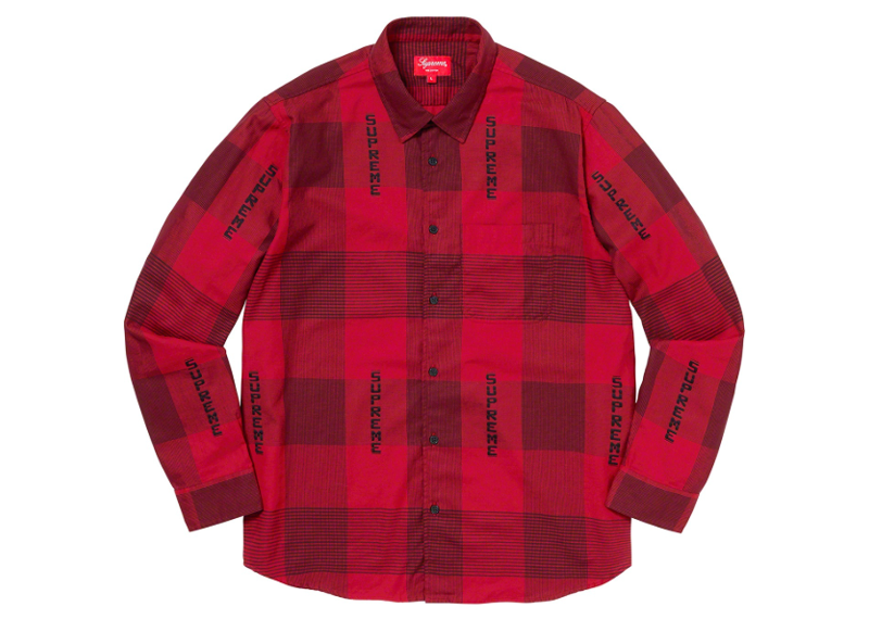 Supreme Plaid Shirt Red 2020