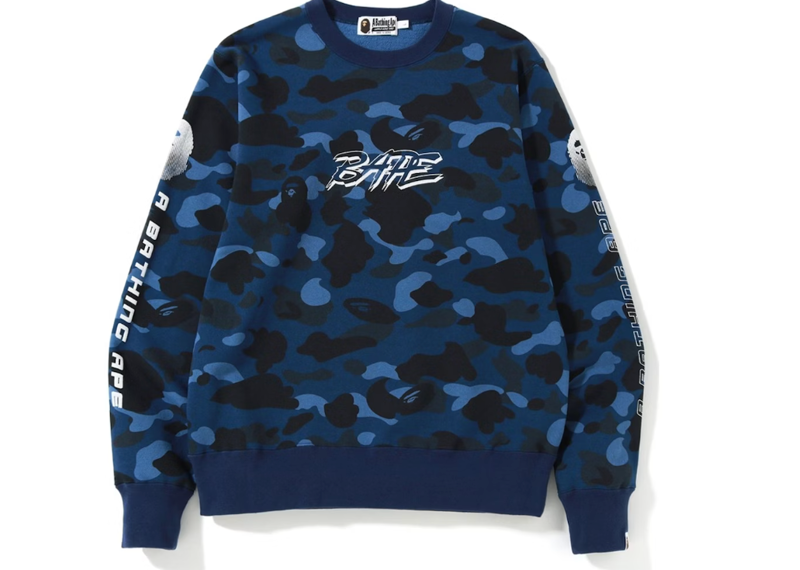 BAPE A Bathing Ape Color Camo Crewneck