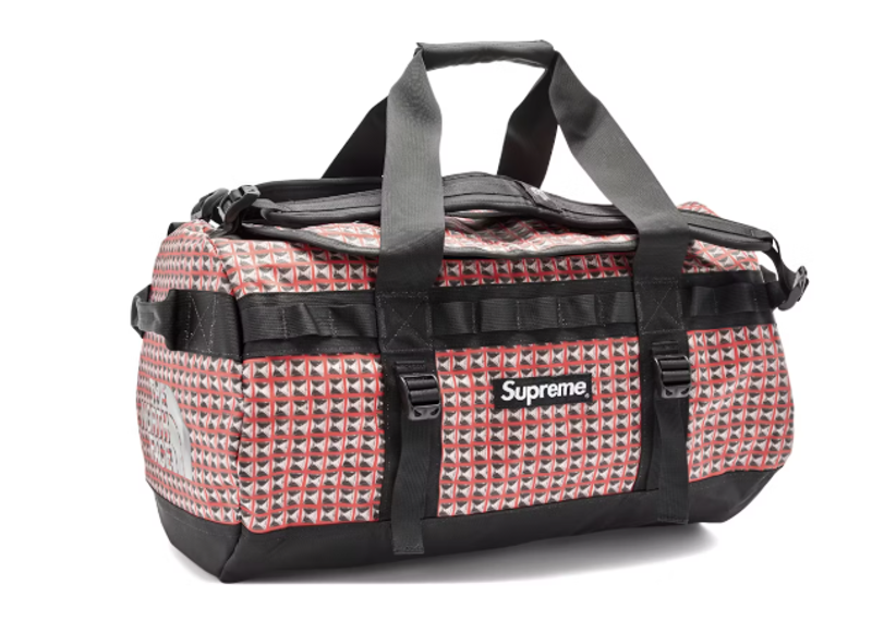 Supreme The North Face Studded Small Base Camp Duffle Bag Red