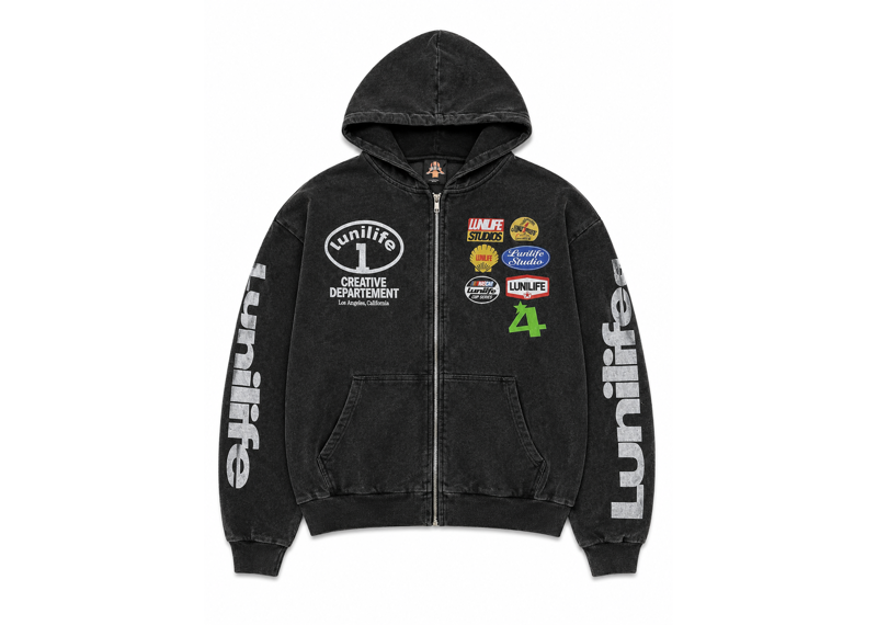 Luni Nascar Zip Up Hoodie