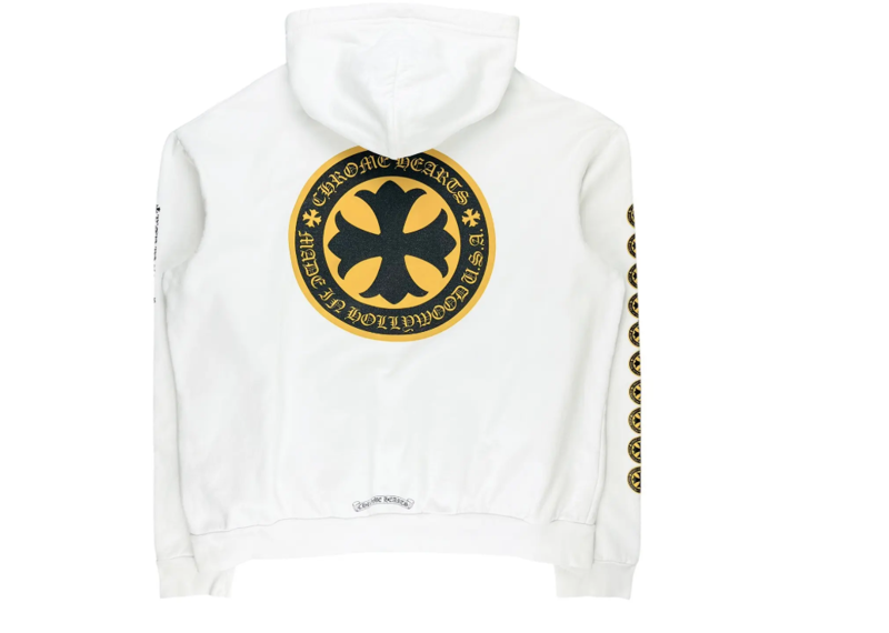 Chrome Hearts Yellow Plus Logo Made In Hollywood Hoodie