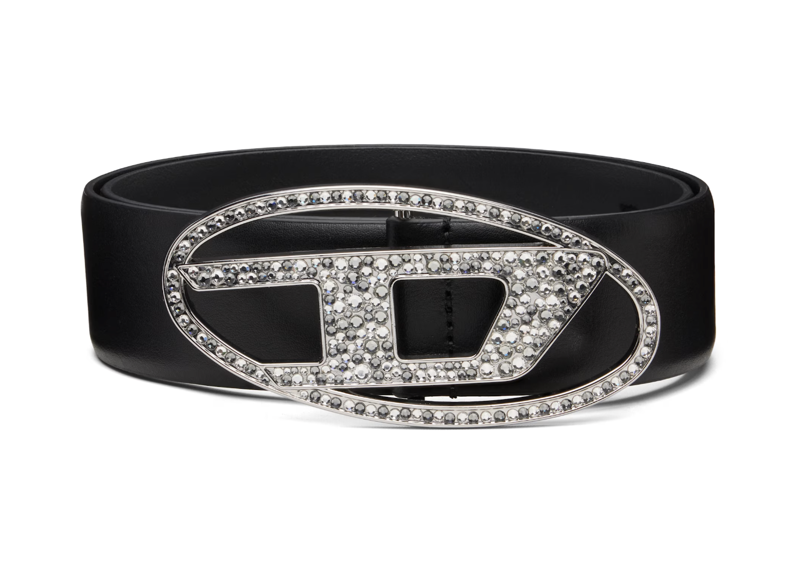 Diesel Black B-1dr Strass Belt