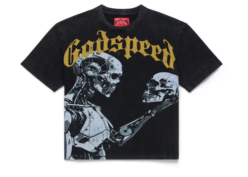 Godspeed Mankind vs AI III T-shirt Black/Yellow