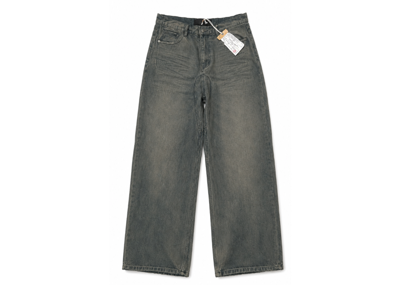 NO/FAITH STUDIOS LOOSE EVERYDAY CONCRETE BLUE DENIM