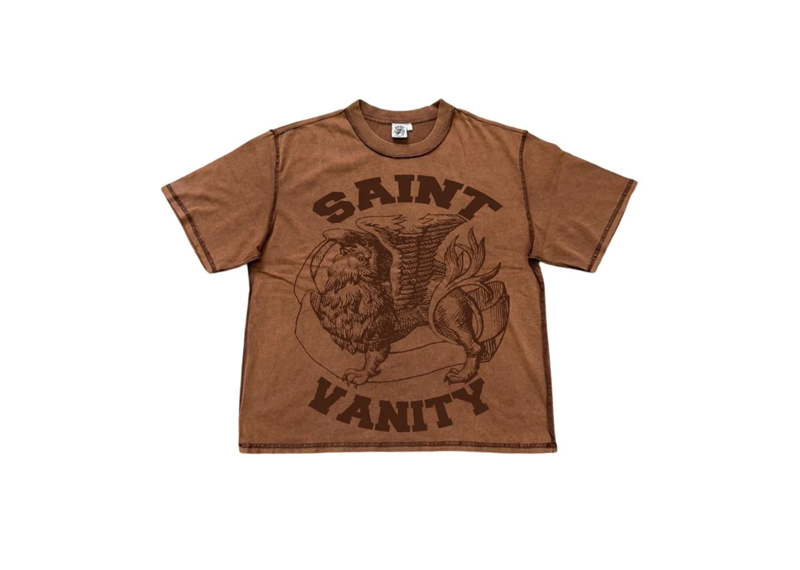 saint vanity brown logo tee