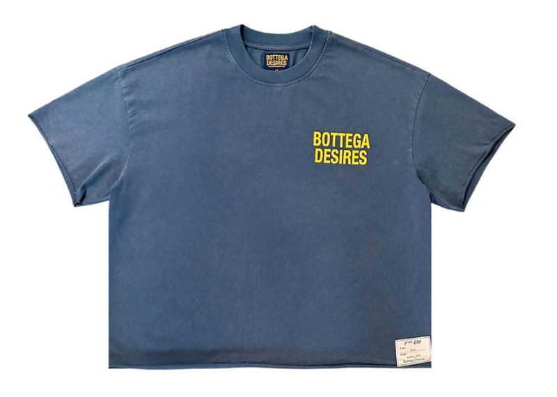 Bottega Desires Fuck Em Navy Yellow Tee