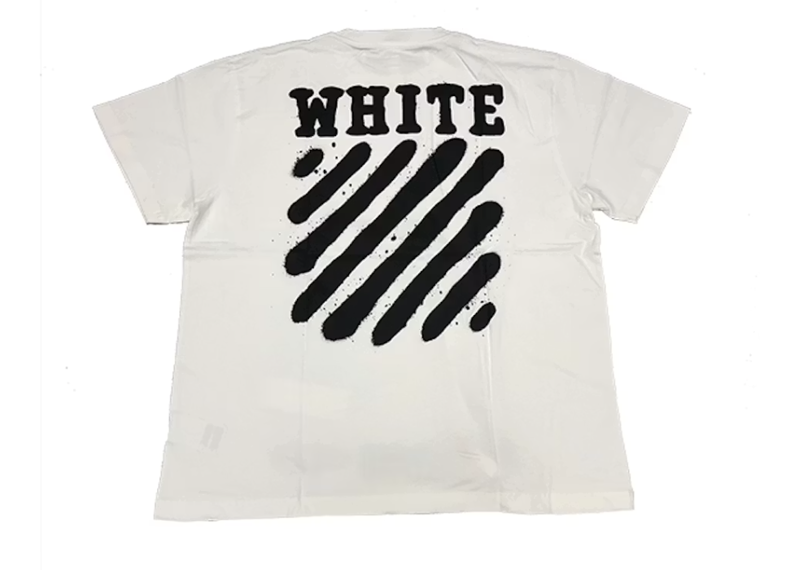 OFF-WHITE Incomplete Spray Paint Tee White